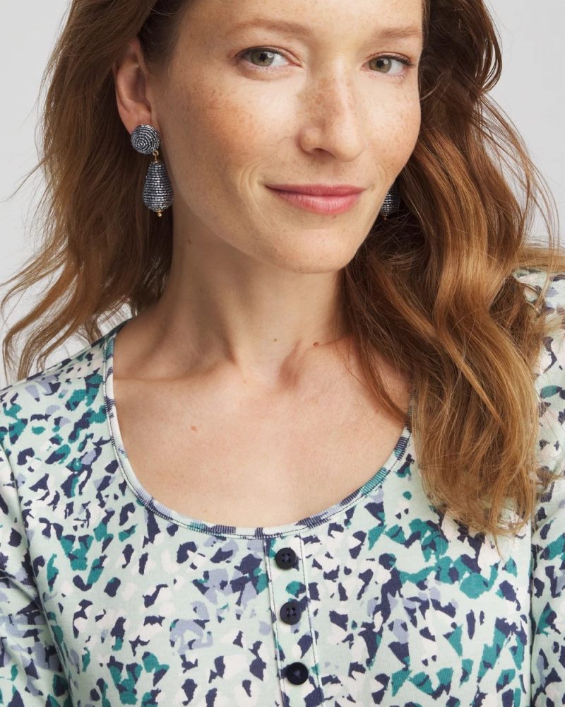 Chicos Wrapped Teardrop Post Earrings - BLUE