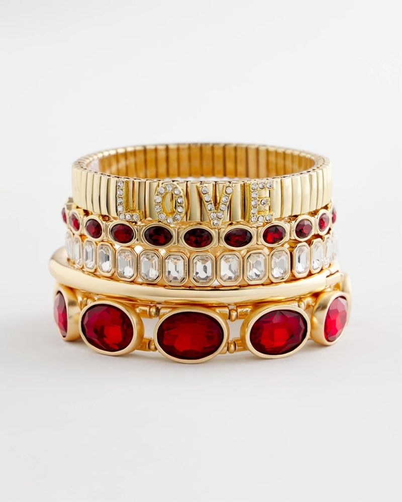 Chicos Gold Hinge Bangle - GOLD