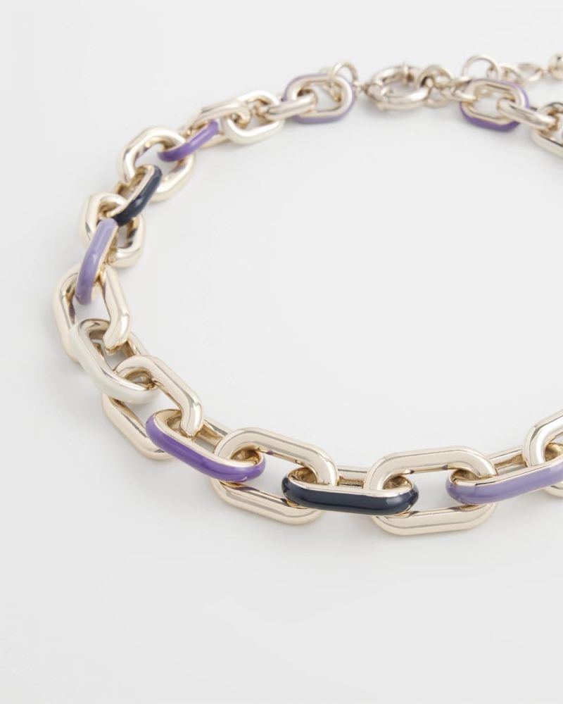 Chicos Chain Link Bib Necklace - MULTI
