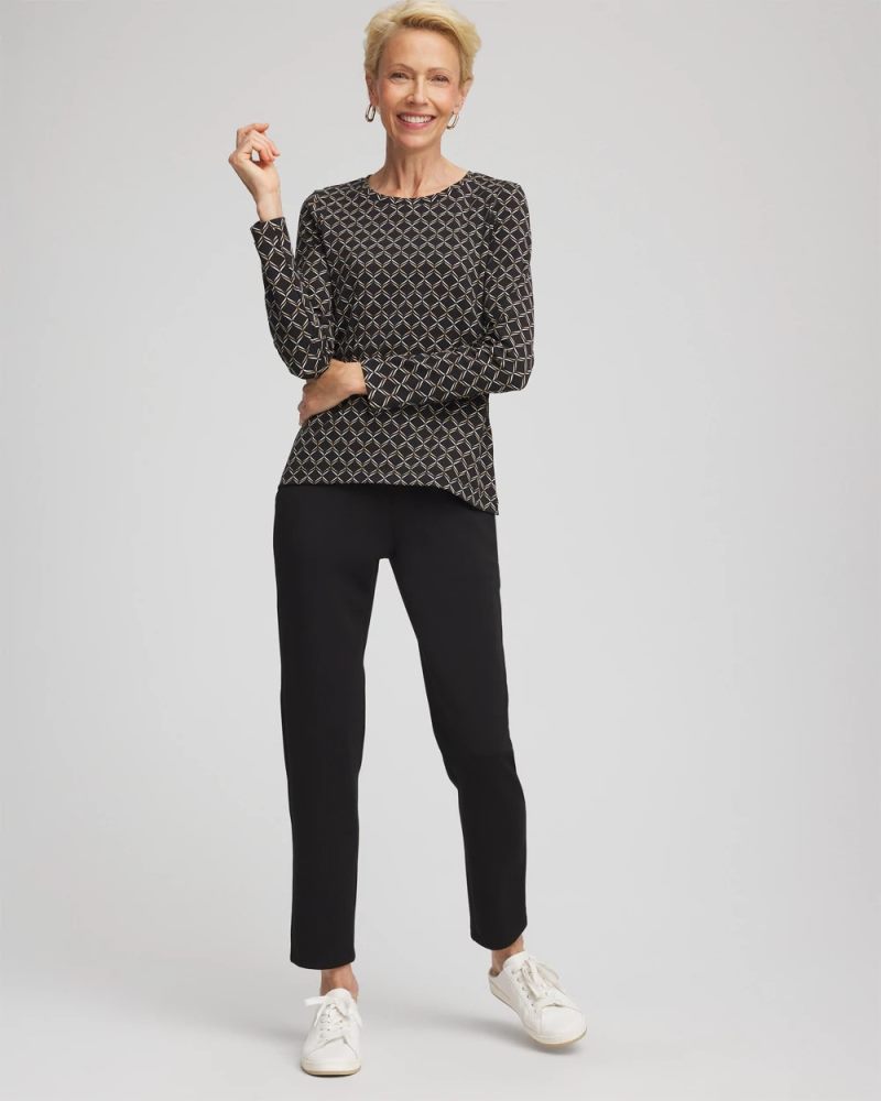 Chicos Zenergy® Weave Top - BLACK