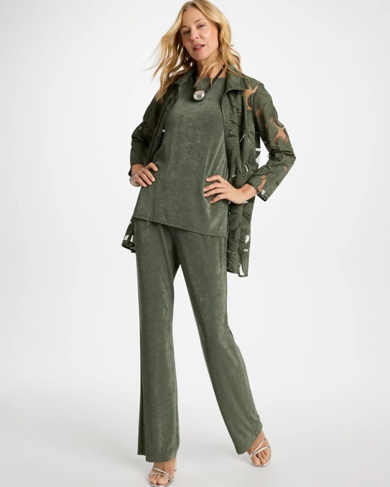 Chicos Travelers™ No Tummy Pants - KELP FOREST