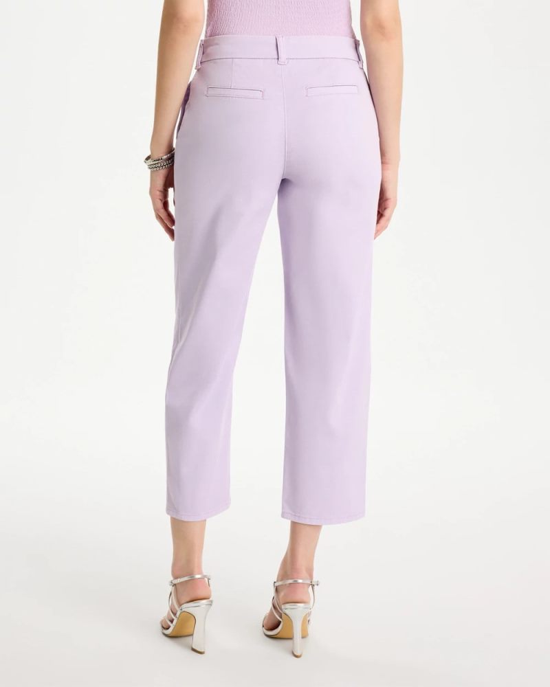 Chicos Relaxed Boyfriend Chino Crop Pants - ORCHID MIST