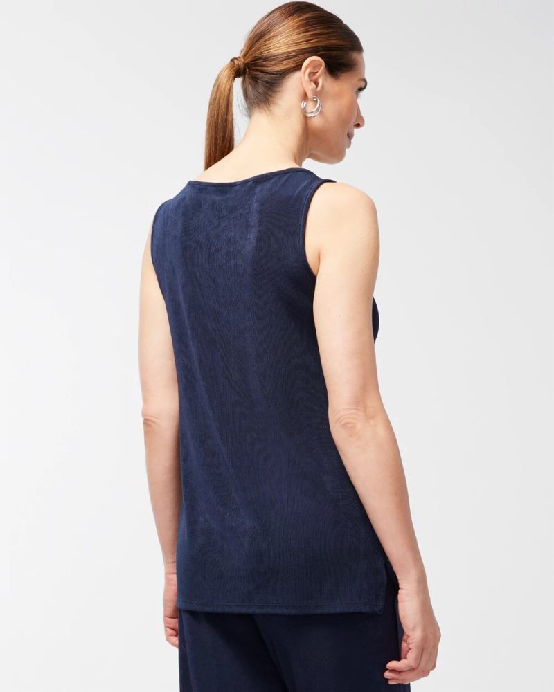 Chicos Travelers™ Classic Side-Slit Tank - TRAVELERS INDIA INK
