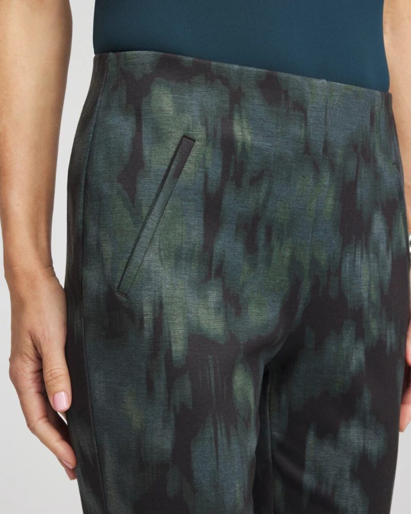 Chicos Brinkly Blur Juliet Slim Ankle Pants - BLACK