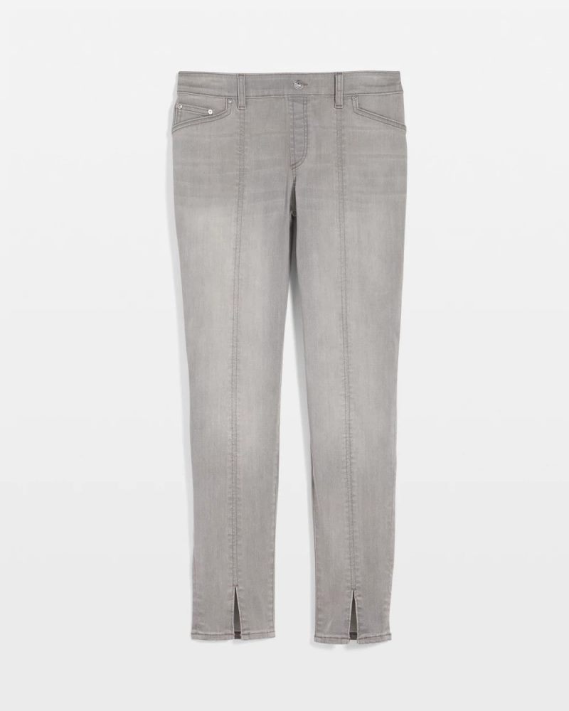 Chicos Silver Pull-On Slim Ankle Jeggings - SILVER BIRCH WASH