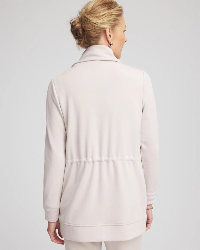 Chicos Zenergy® Cinch-Waist Jacket - SMOKEY TAUPE