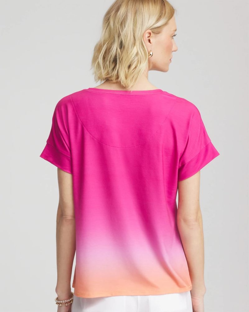 Chicos Zenergy® Slub Rio Sunset Tee - CRUSHED BERRIES