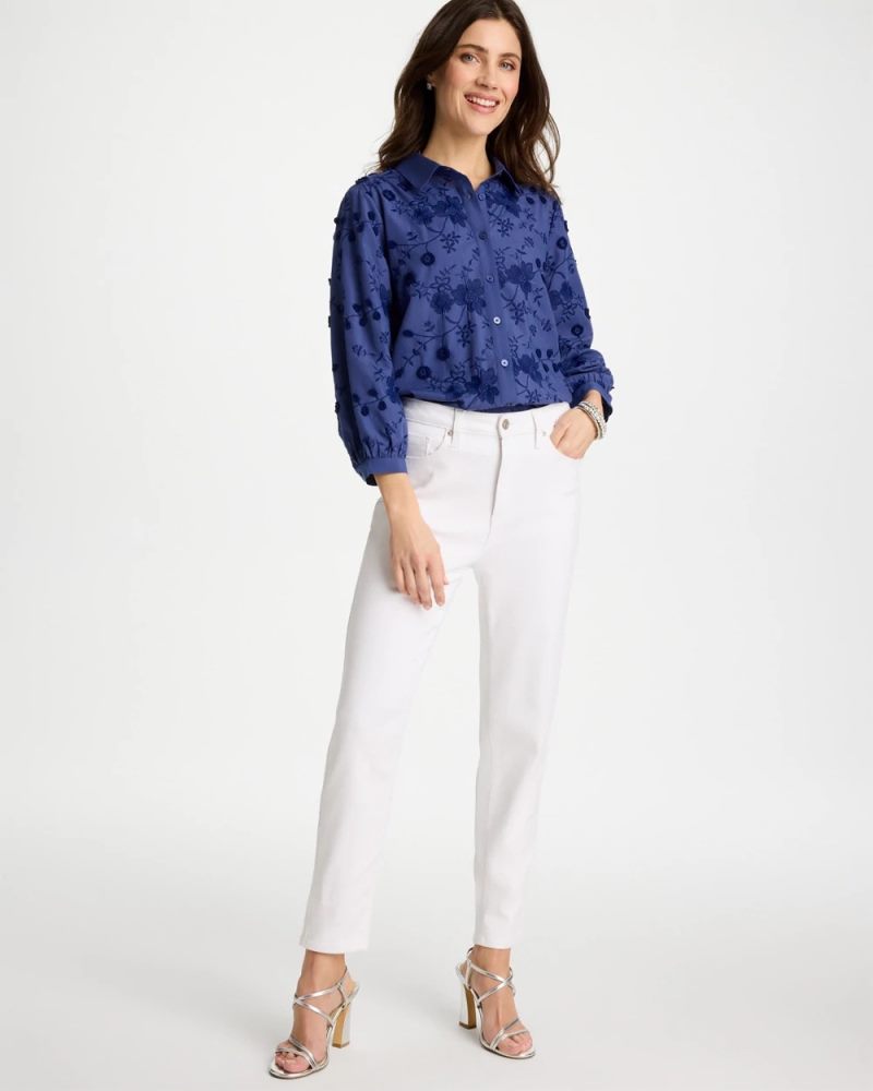 Chicos Skinny Ankle Jeans - ALABASTER