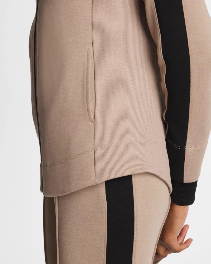 Chicos Zenergy® Double-Knit Contrast Jacket - STUDIO TAUPE