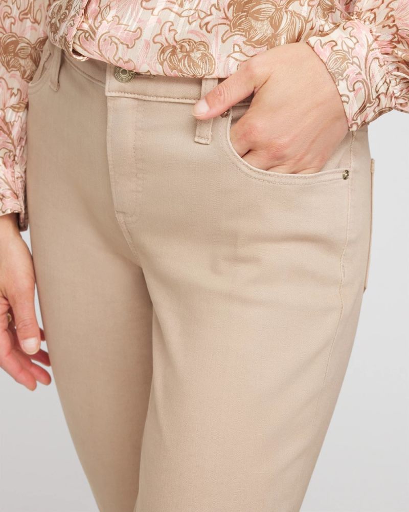 Chicos Girlfriend Slim Full-Length Jeans - CHAMPAGNE FIZZ