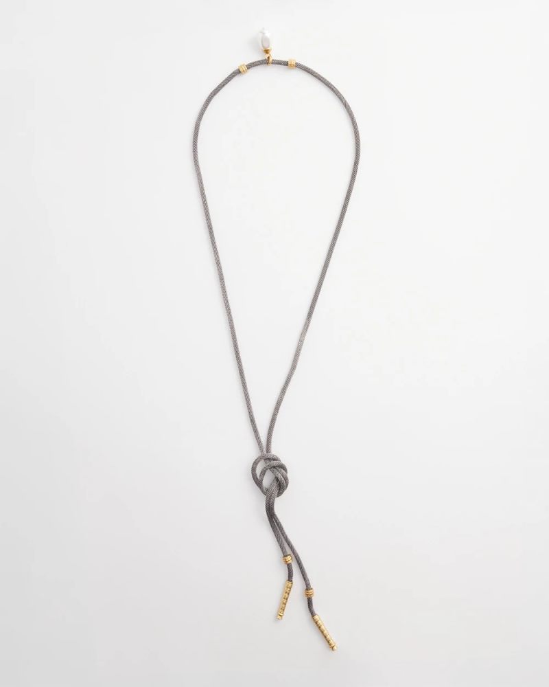 Chicos Silver Lariat Adjustable Necklace - SILVER