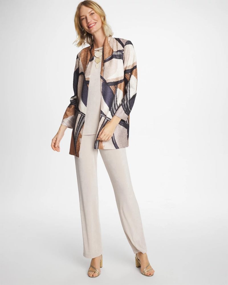 Chicos Travelers™ Waverly Reversible Crushed Jacket - SOFT SLATE