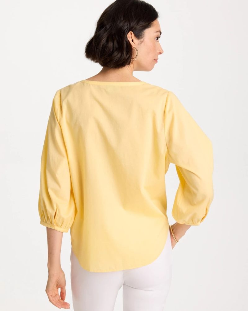 Chicos Tie-Front Top - GOLDEN HAZE
