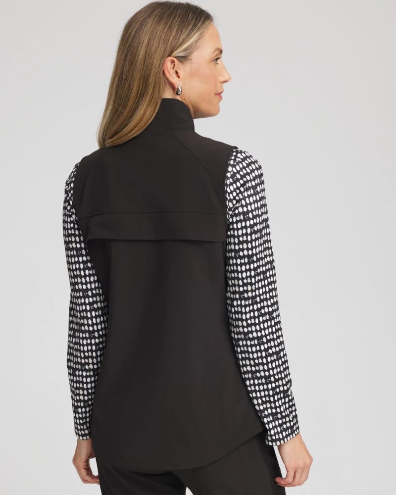 Chicos Zenergy® UPF Front-Zip Travel Vest - BLACK