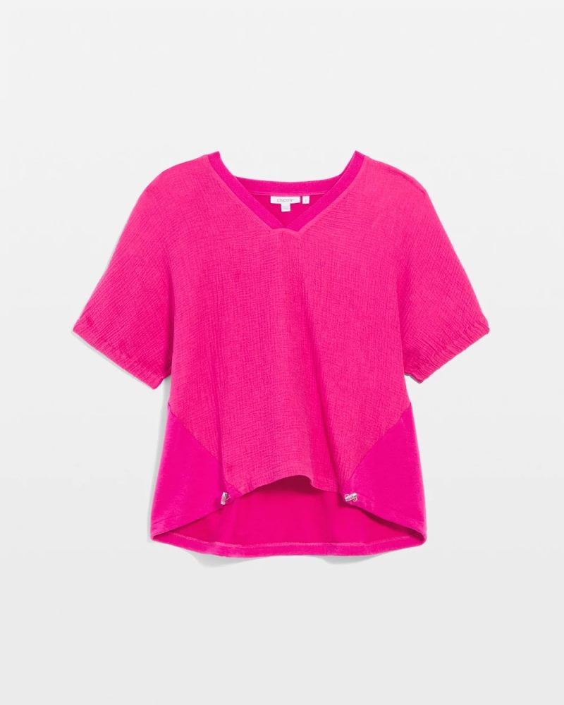 Chicos Zenergy® Gauze Lounge Shirt - CRUSHED BERRIES