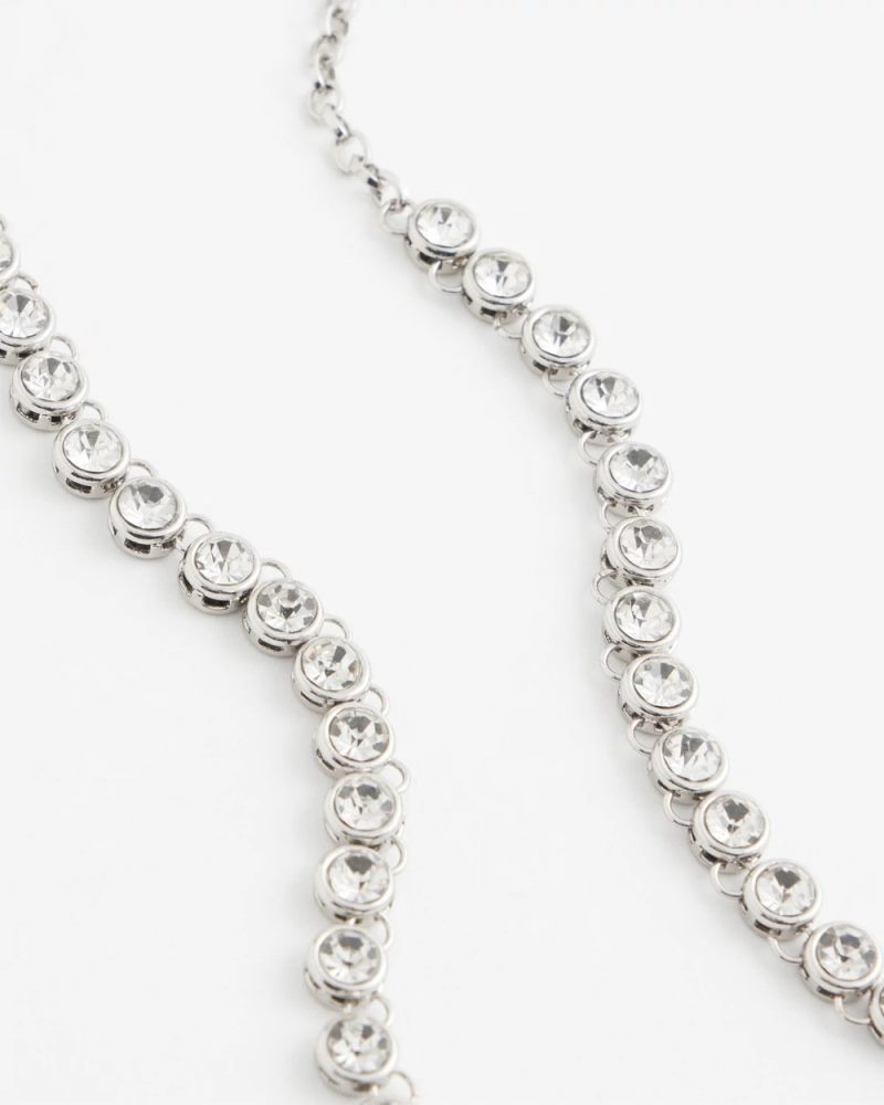 Chicos Silvertone Tennis Necklace - SILVER