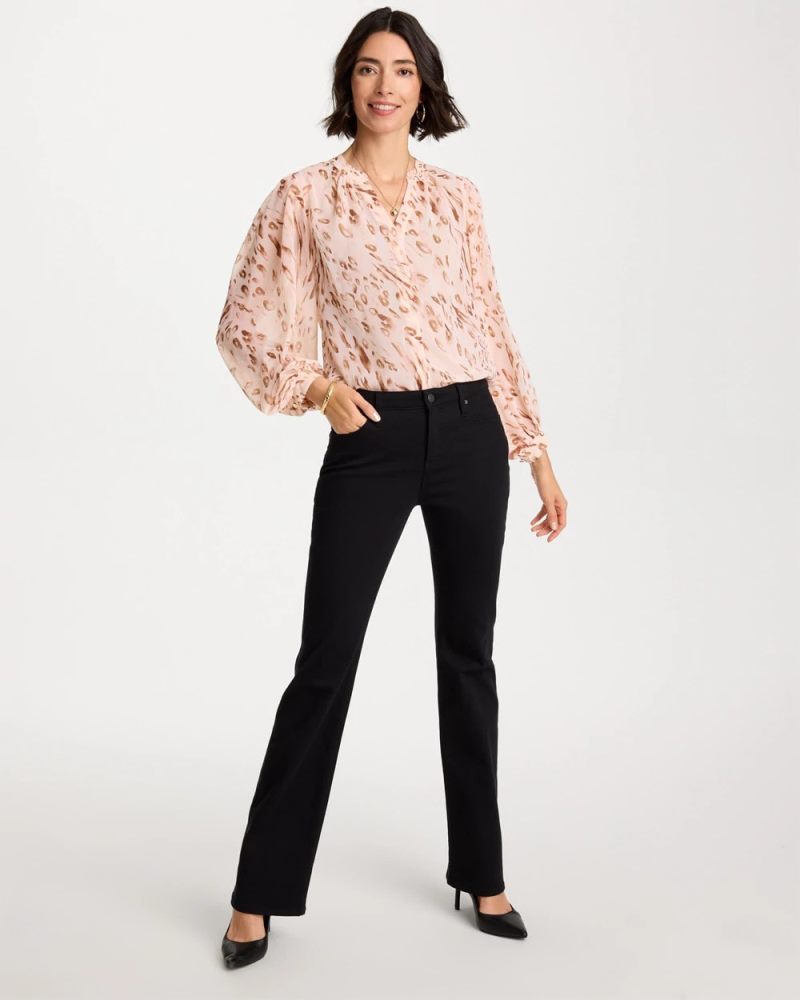 Chicos Georgette Soft Spots Blouse - SWEET BLOSSOM