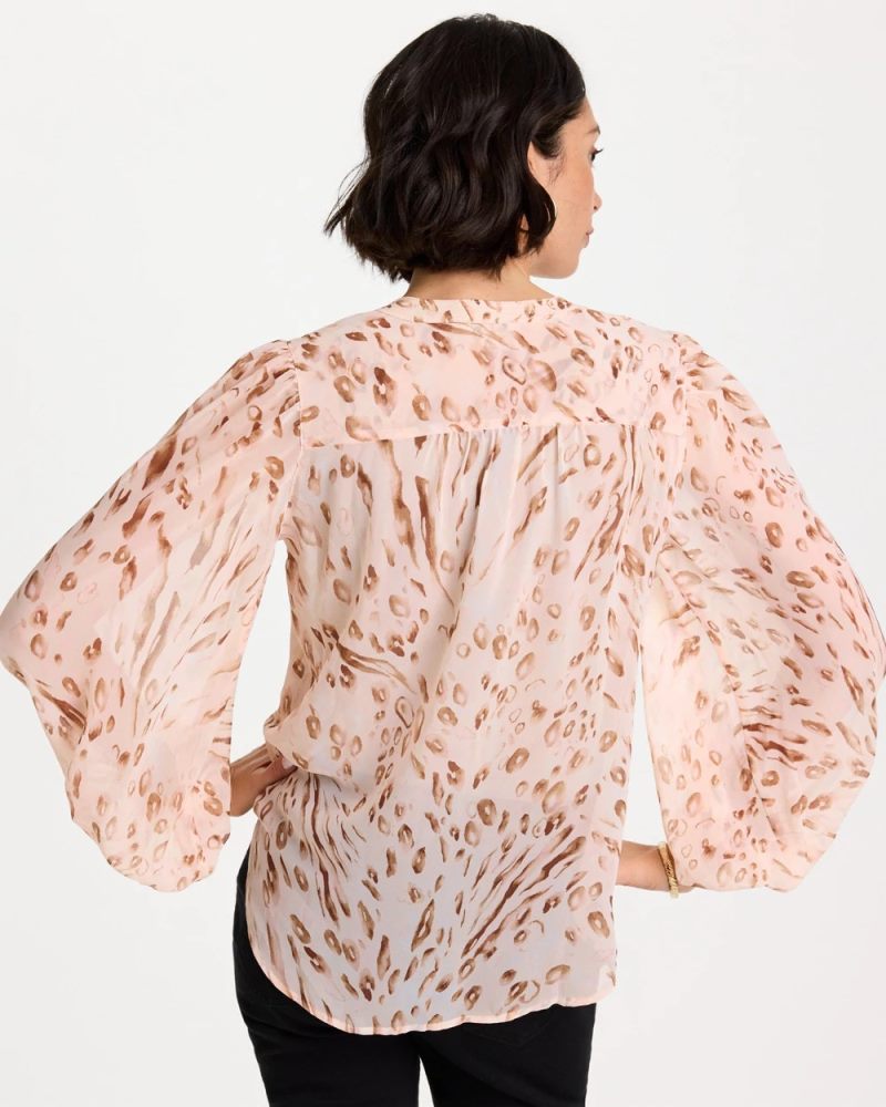 Chicos Georgette Soft Spots Blouse - SWEET BLOSSOM