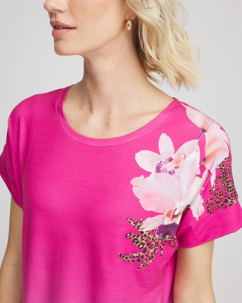 Chicos Zenergy® Slub Rio Sunset Tee - CRUSHED BERRIES