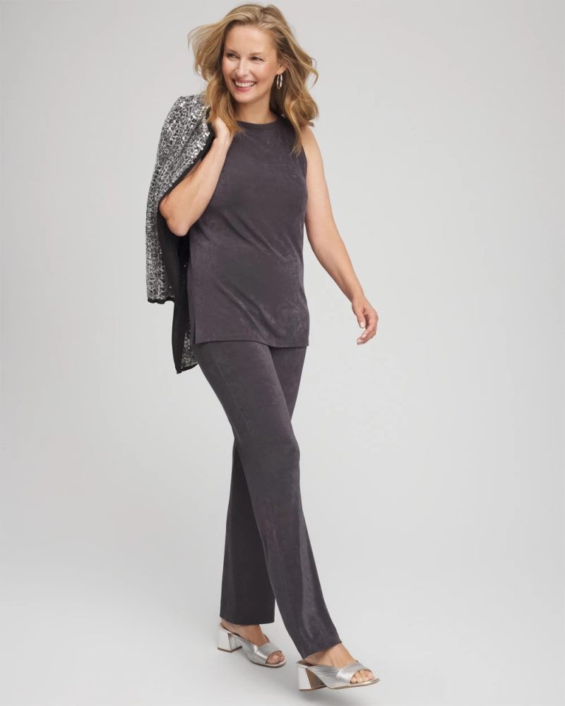 Chicos Travelers™ Classic Side-Slit Tank - SERENE GRAY