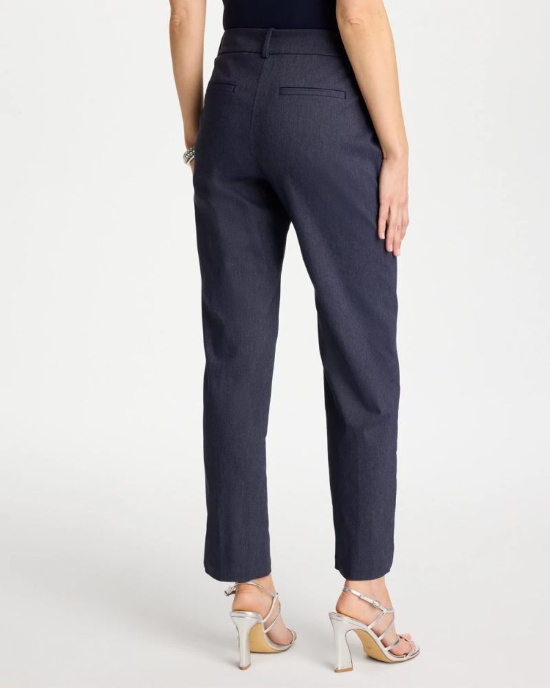 Chicos Emme Fly Front Straight Ankle Pants - INDIGO