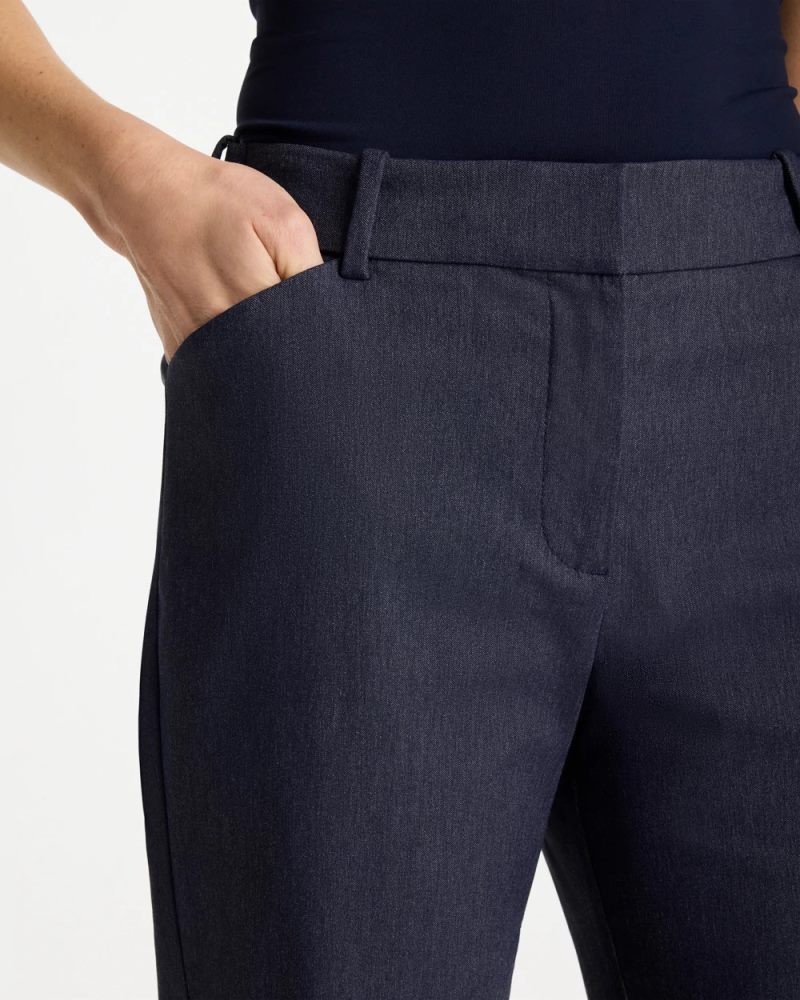 Chicos Emme Fly Front Straight Ankle Pants - INDIGO