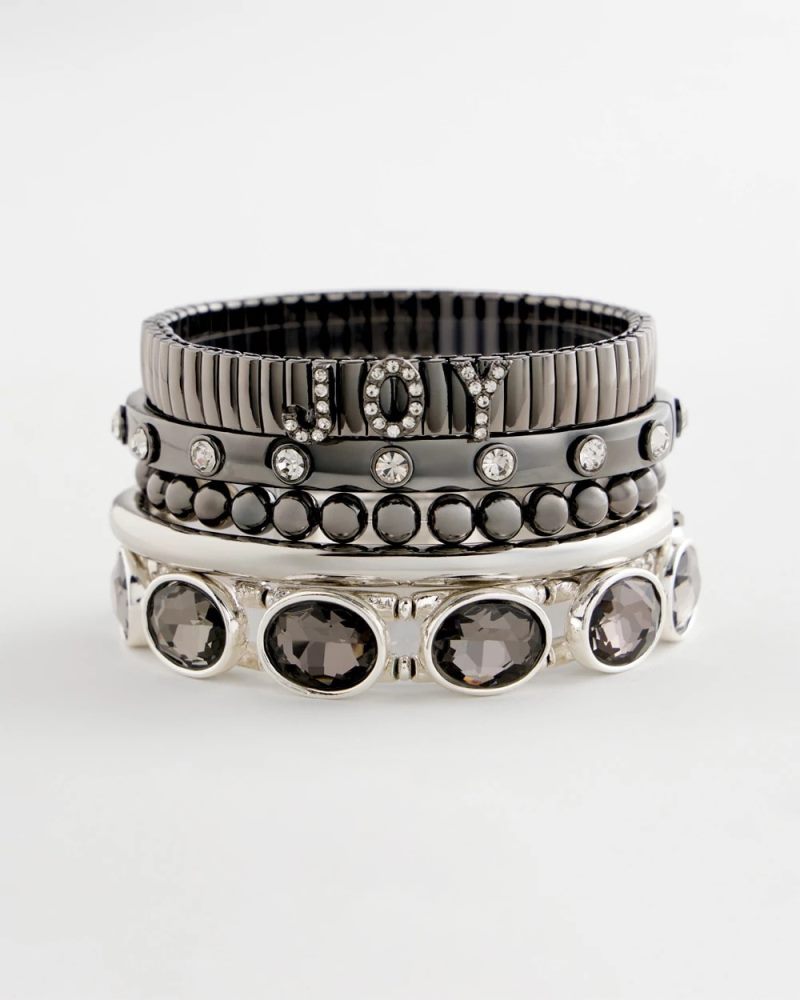 Chicos Silver Hinge Bangle - SILVER