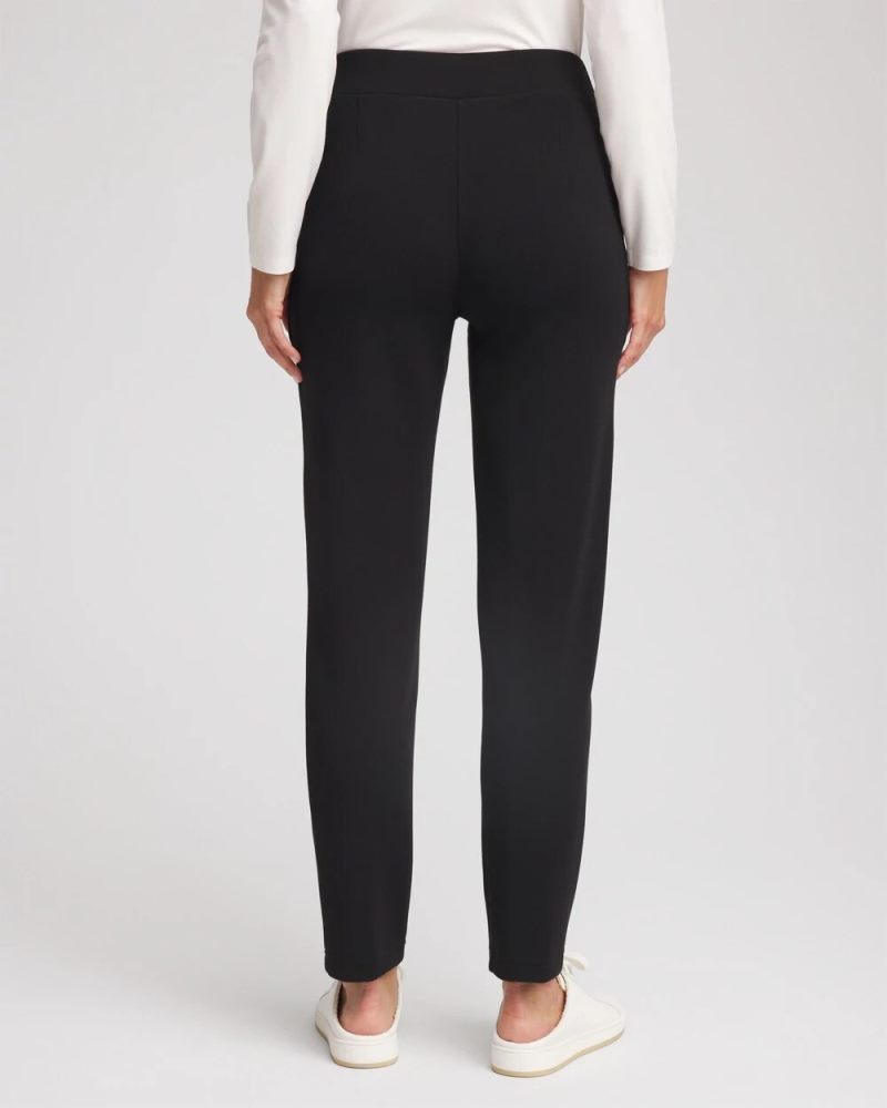 Chicos Zenergy® Pintuck Ankle Pants - BLACK