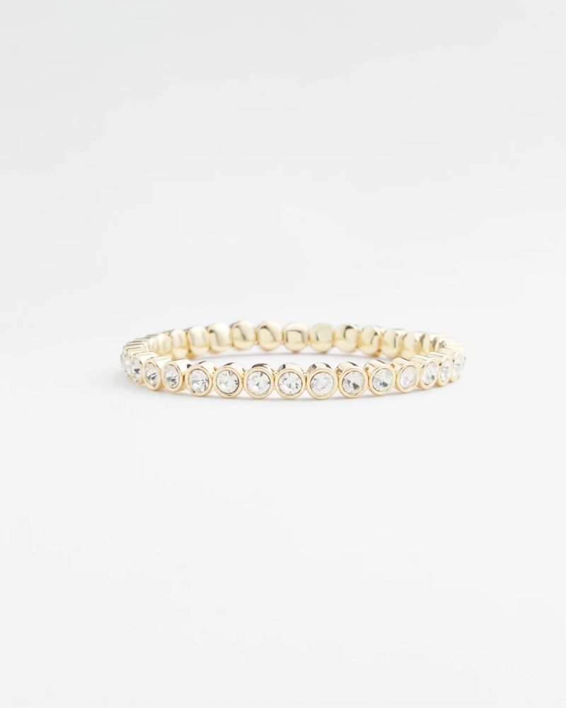 Chicos Goldtone Stretch Tennis Bracelet - GOLD