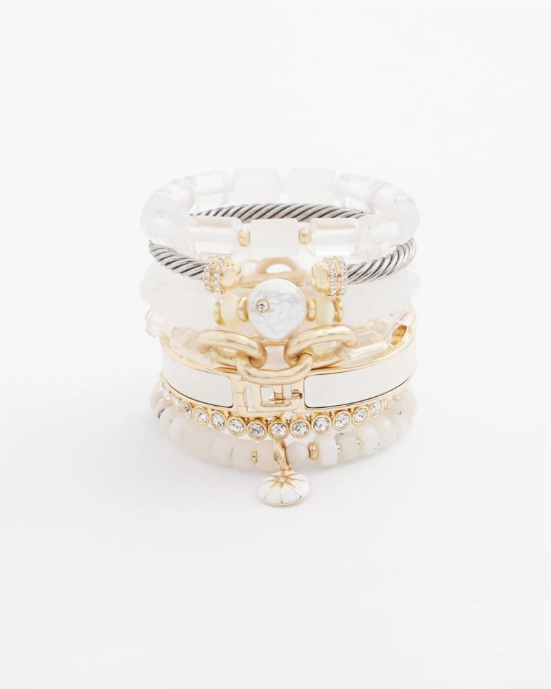Chicos Goldtone Stretch Tennis Bracelet - GOLD