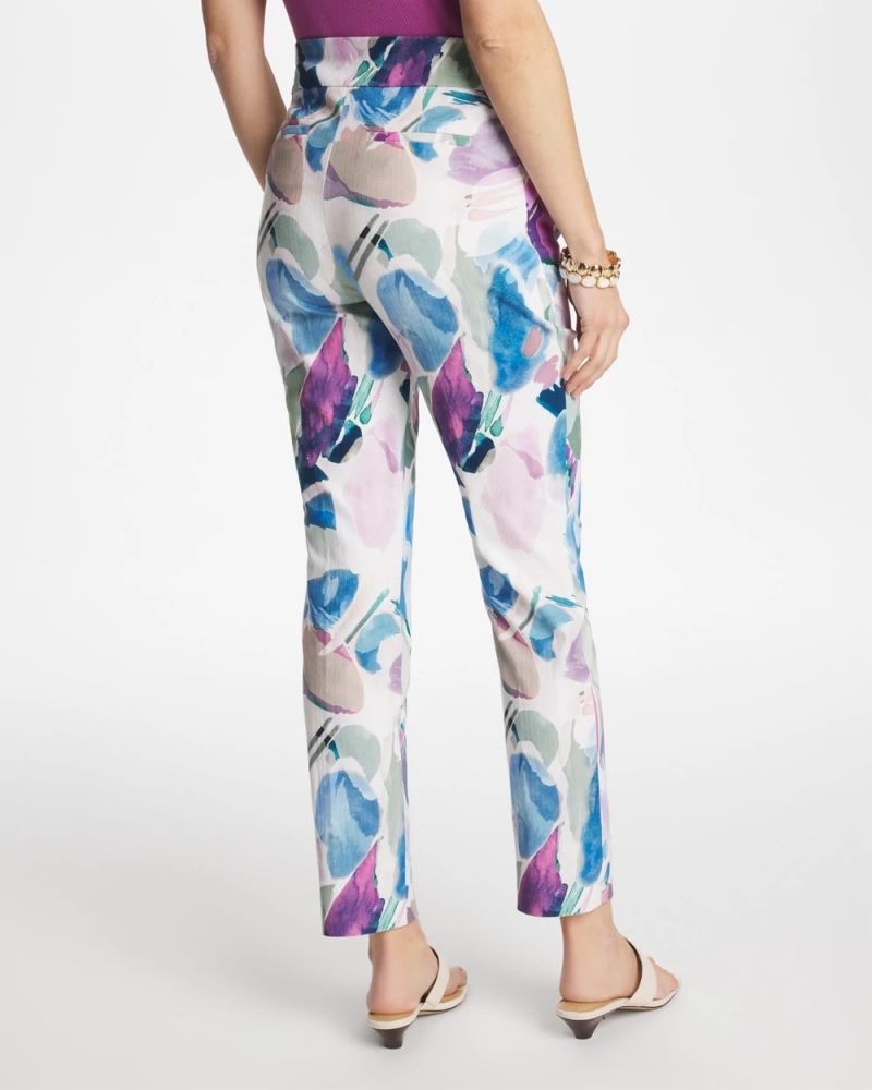 Chicos Blur Geo Brigitte™ Slim Ankle Pants - PASSPORT BLUE