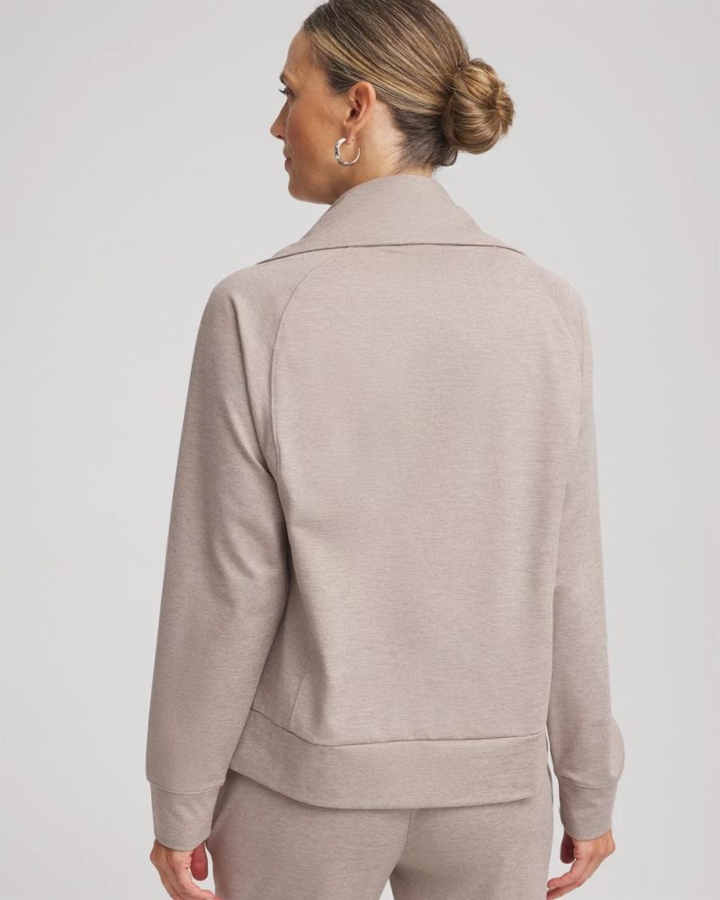 Chicos Zenergy® Cloud Half-Zip Pullover Top - ROCKY MOUNTAIN