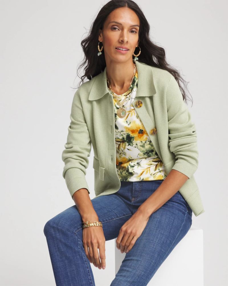Chicos Touch of Cool™ Elbow-Sleeve Perfect Tee - ECRU