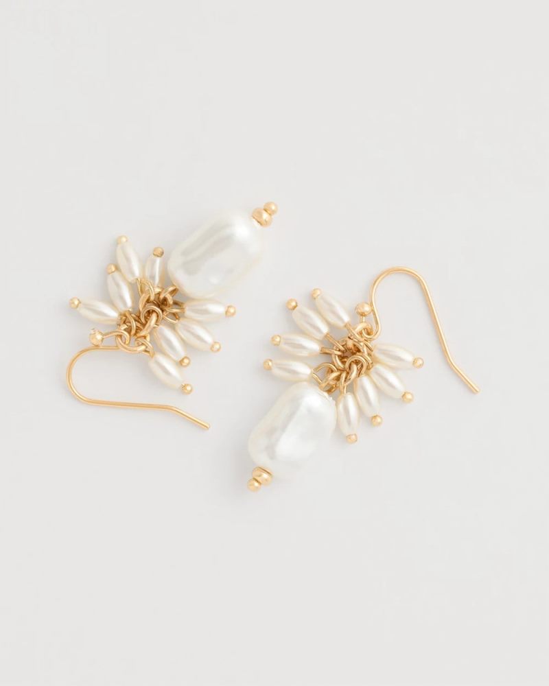 Chicos Pearl Cluster Drop Earrings - PEARL