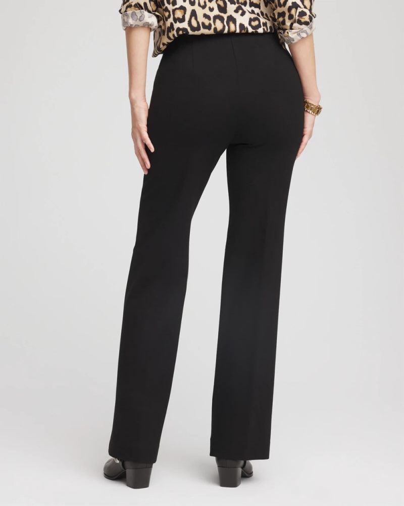 Chicos Juliet Wide Full Length Pant - BLACK