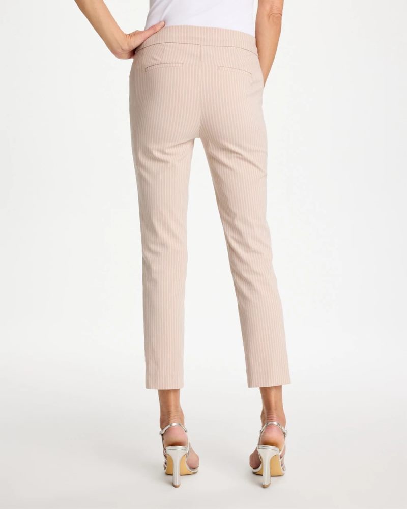Chicos Brigitte™ Slim Twill Stripe Neutral Crop - NEUTRAL