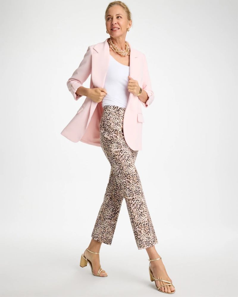 Chicos Brigitte™ Animal Print Crop Flare Pants - PALE SAND