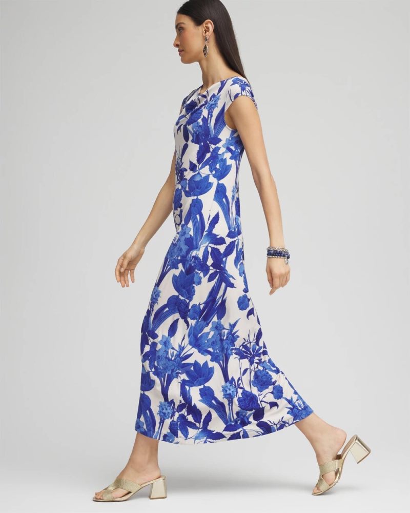 Chicos Travelers™ Cowl Neck Maxi Dress - VIBRANT BLUE