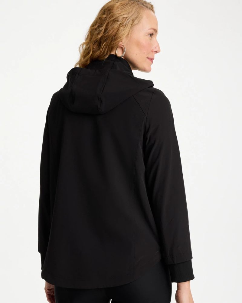Chicos Zenergy® UPF Rib Mix Jacket - BLACK