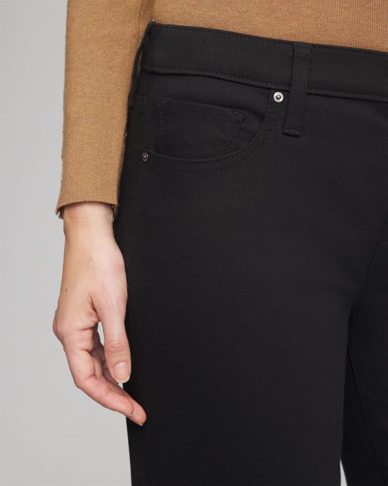Chicos Girlfriend Straight Ankle Jeans - BLACK