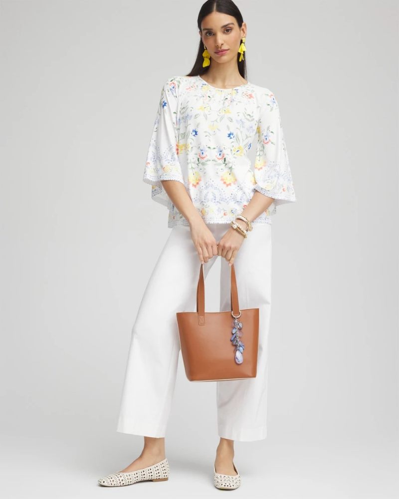 Chicos Touch of Cool™ Angel-Sleeved Blouse - ALABASTER