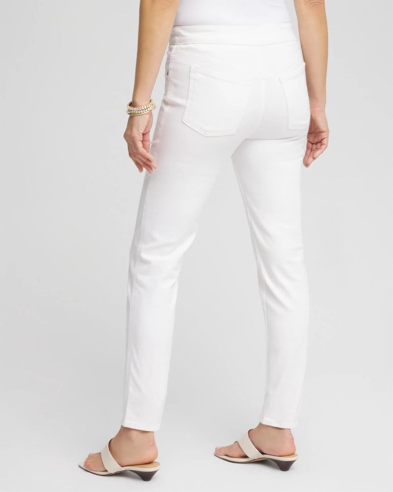 Chicos Pull-On Ankle Jeggings - ALABASTER
