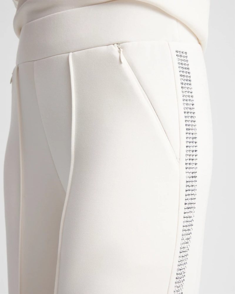 Chicos Petite Zenergy® Scuba Embellished Pants - ENGLISH CREAM