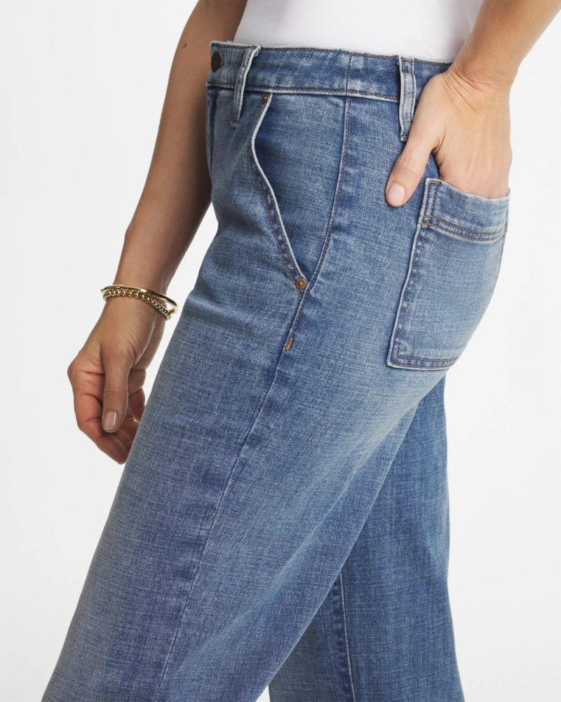 Chicos Girlfriend Straight Ankle Jeans - NARA INDIGO