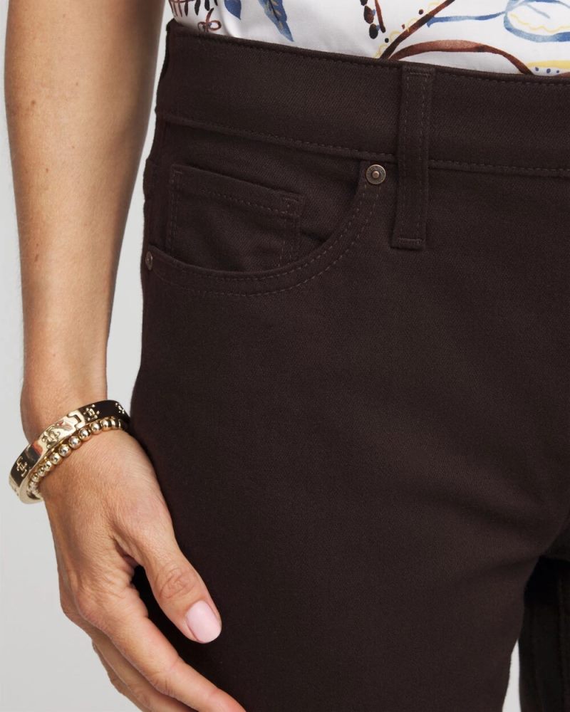 Chicos Girlfriend Slim Full-Length Jeans - COCOA BEAN