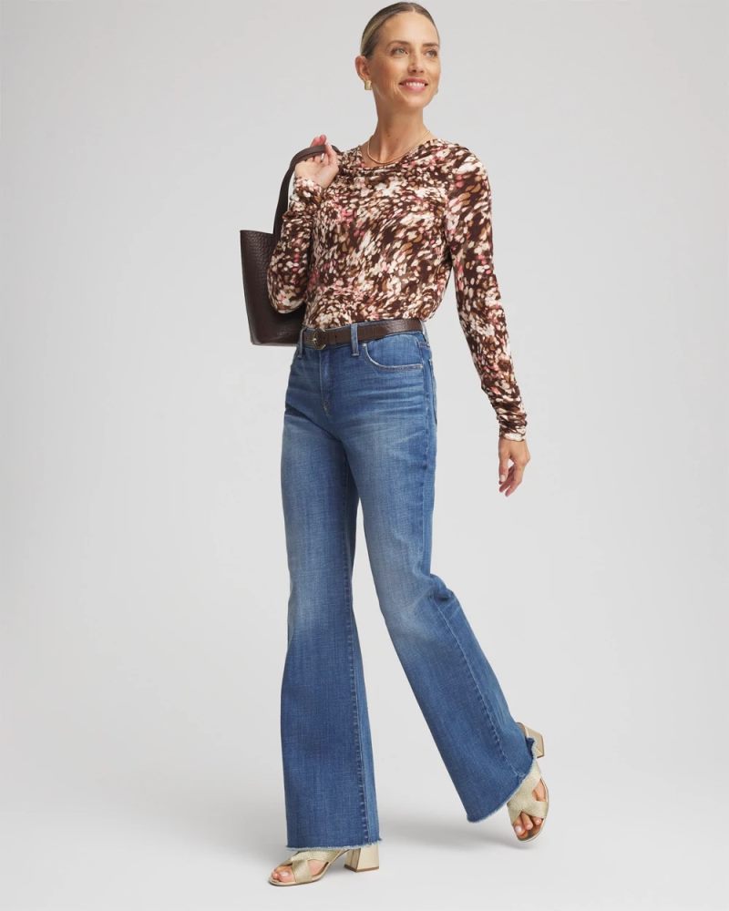 Chicos Touch of Cool™ Cowlneck Tee - CACAO
