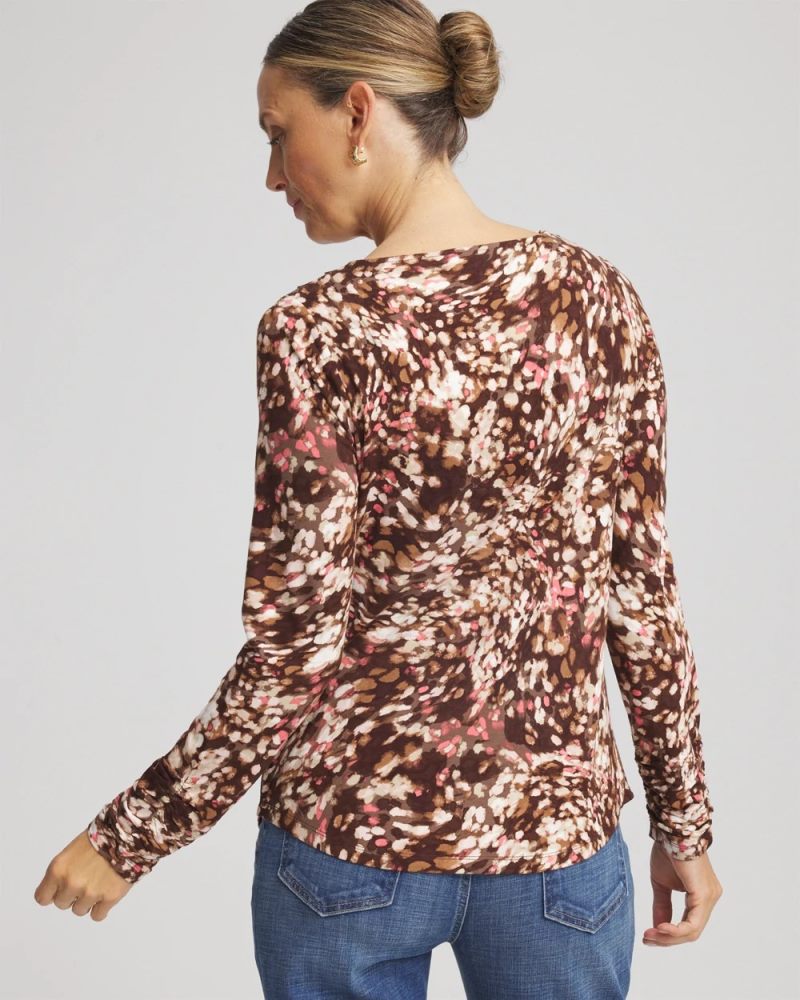 Chicos Touch of Cool™ Cowlneck Tee - CACAO