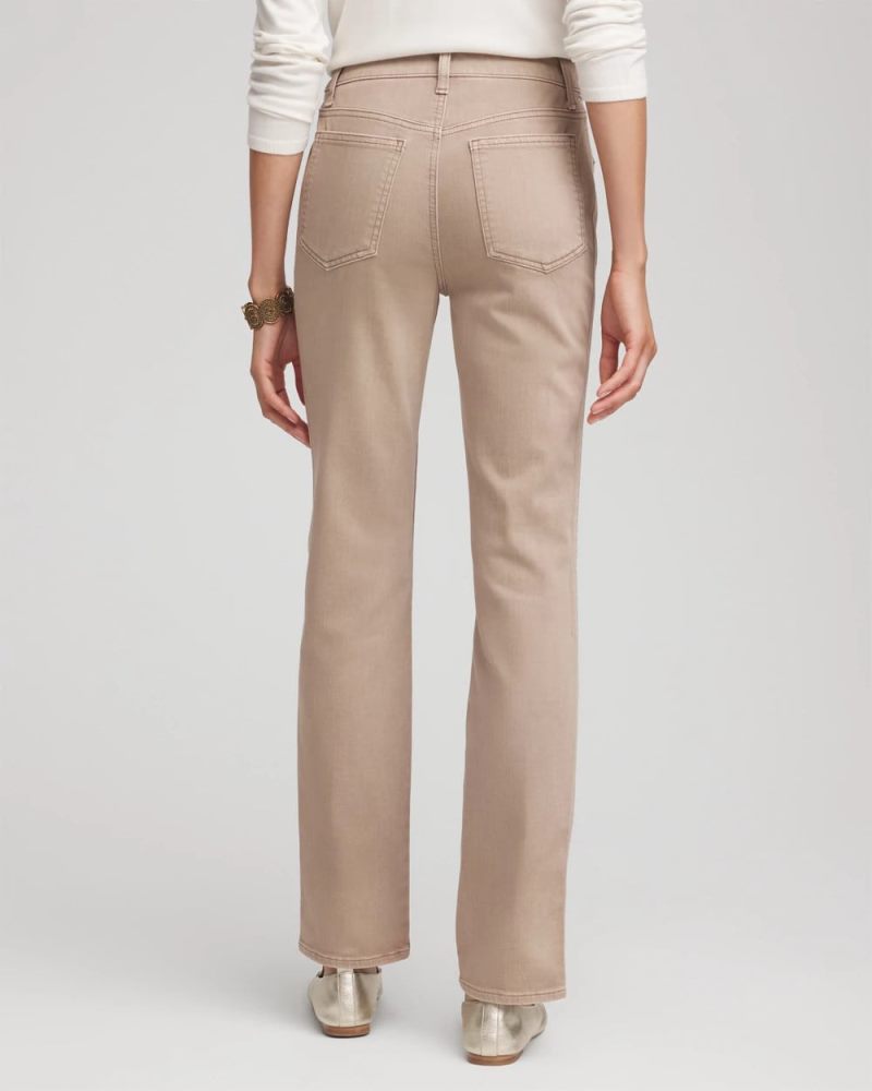 Chicos Pull-On Straight Jeans - ROCKY MOUNTAIN