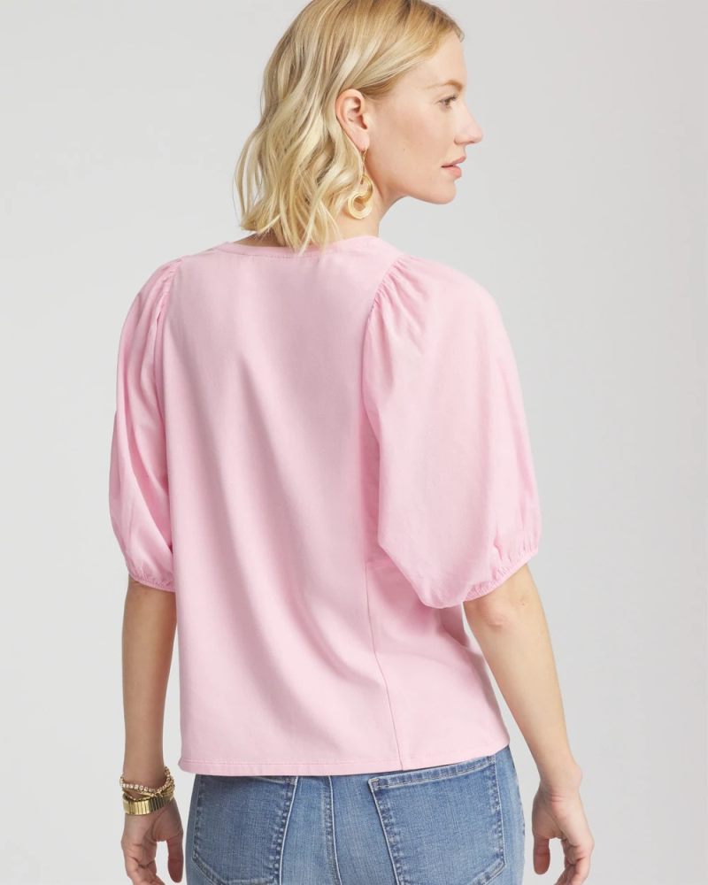 Chicos Dolman Sleeve Knit Top - ROSE SHADOW