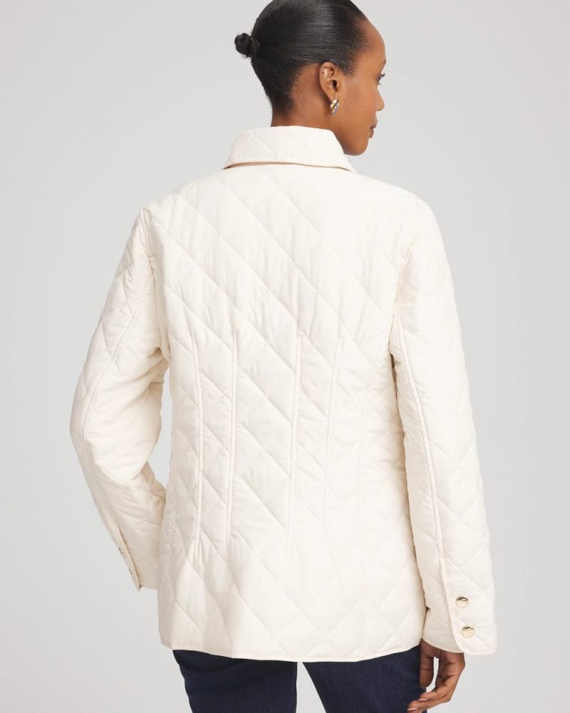 Chicos Quilted Barn Jacket - ENGLISH CREAM